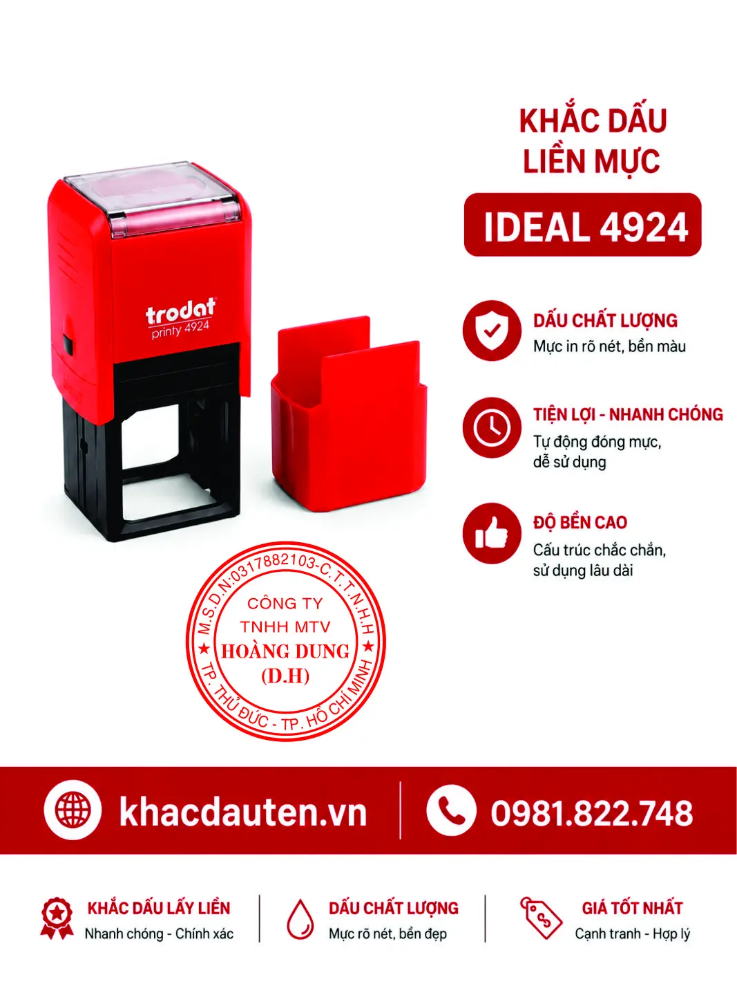 Khắc dấu tròn Công ty